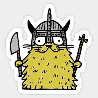 Viking Cat Sticker